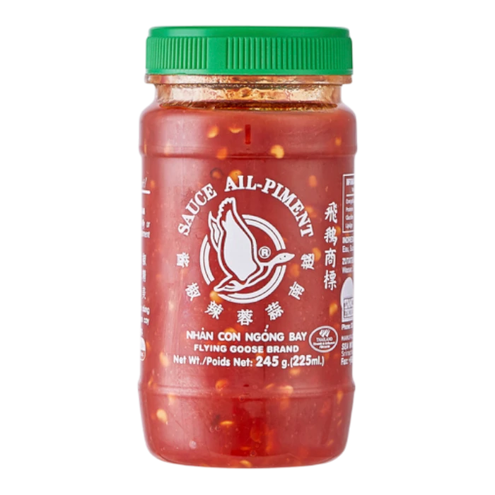 FLYING GOOSE Chilli Paste Knoblauch Gl 245G