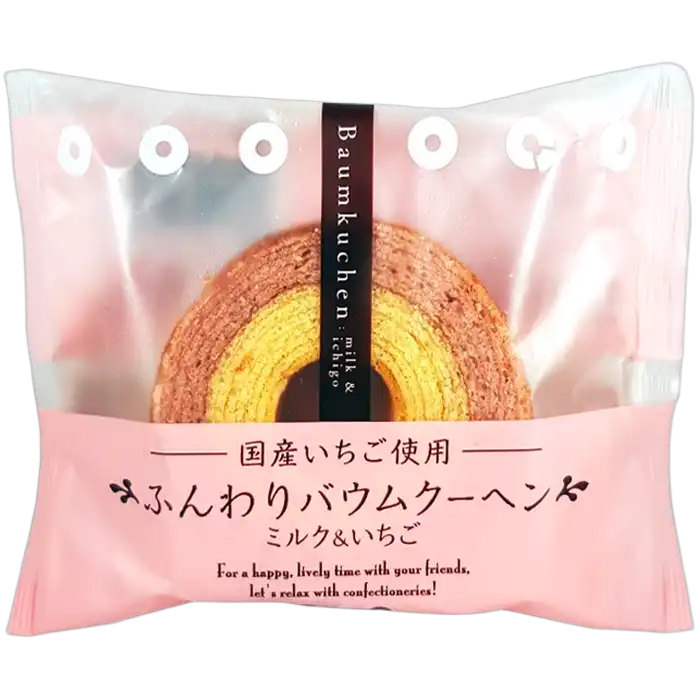 TAIYO Baumkuchen Mini Milk Strawberry 60G