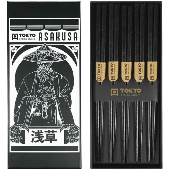 Essstäbchensatz 5 Paar Japanisches Motiv 22,5cm