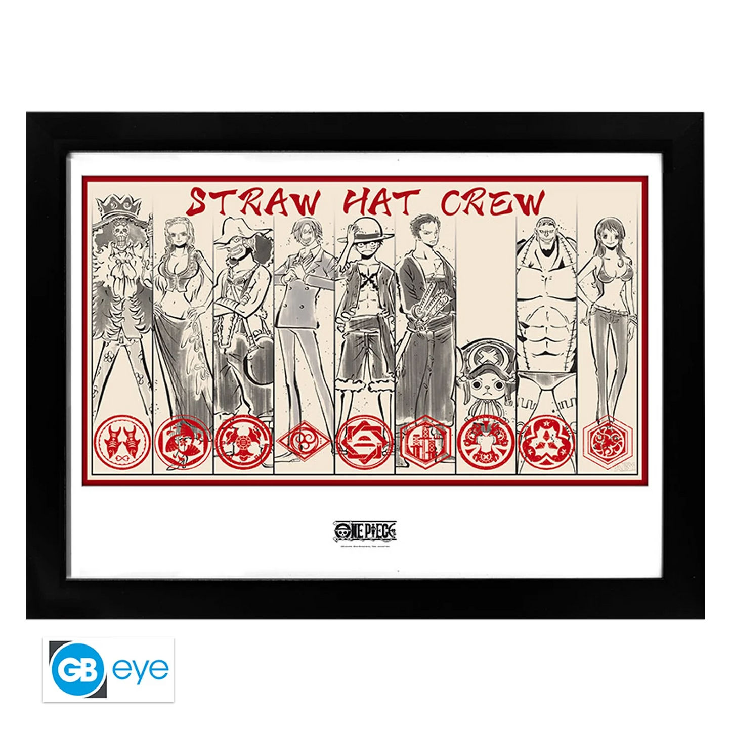 ONE PIECE Framed Print Straw Hat Crew 30x40