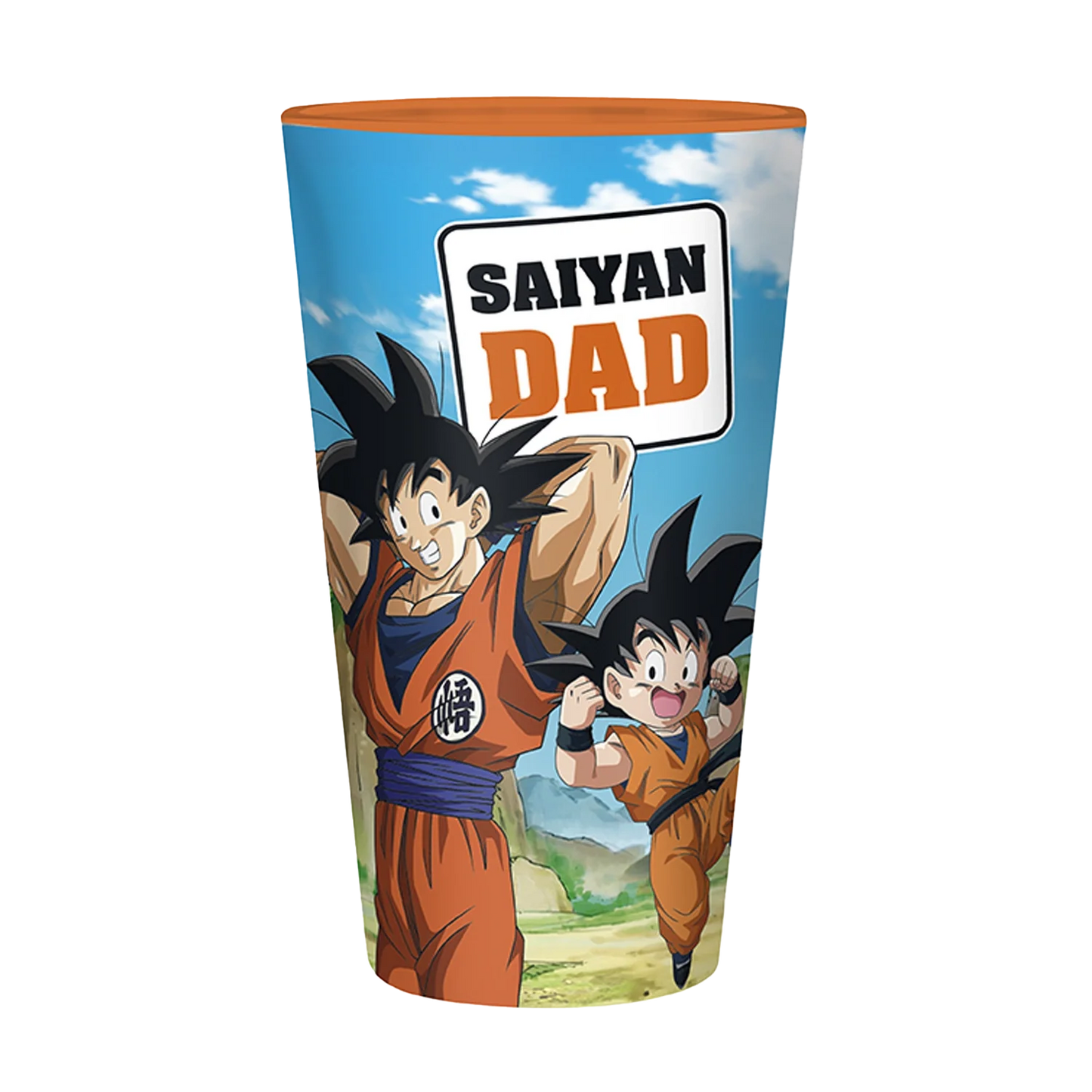 DRAGON BALL Large Glass Saiyan Dad 400ML
