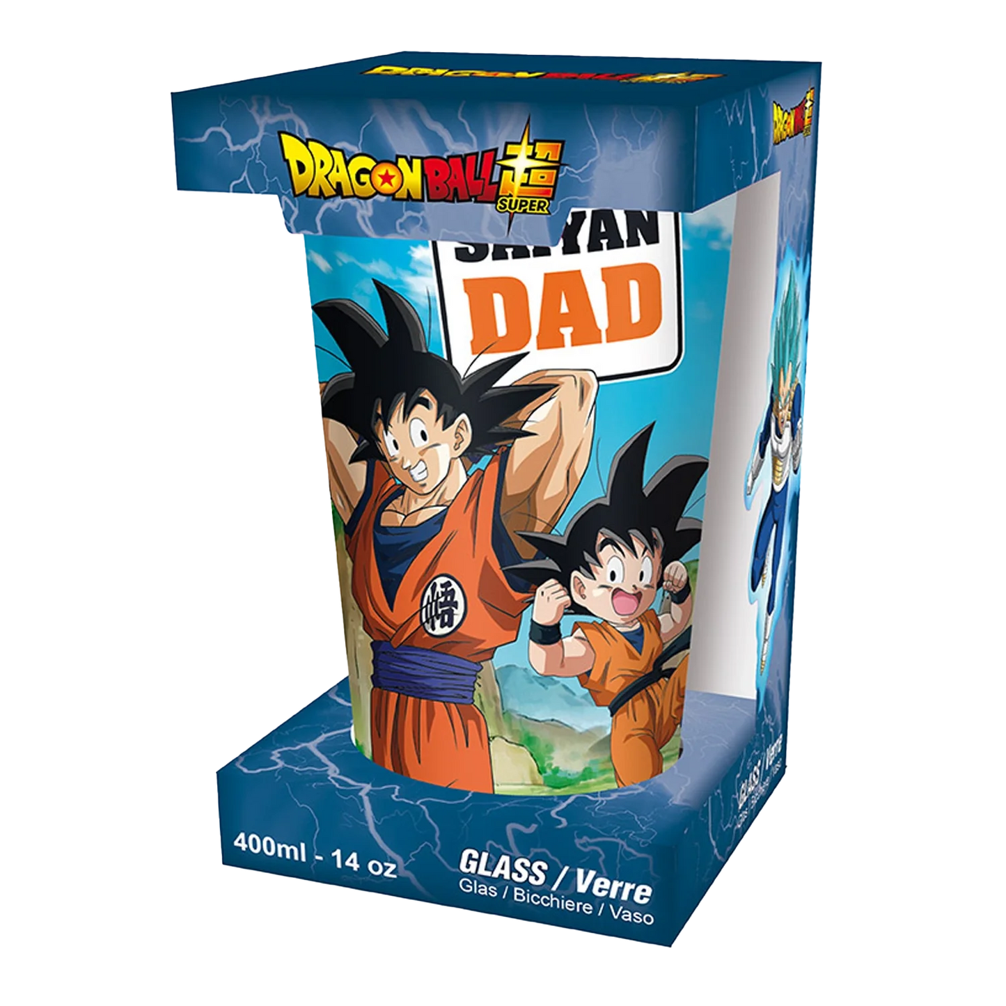 DRAGON BALL Large Glass Saiyan Dad 400ML