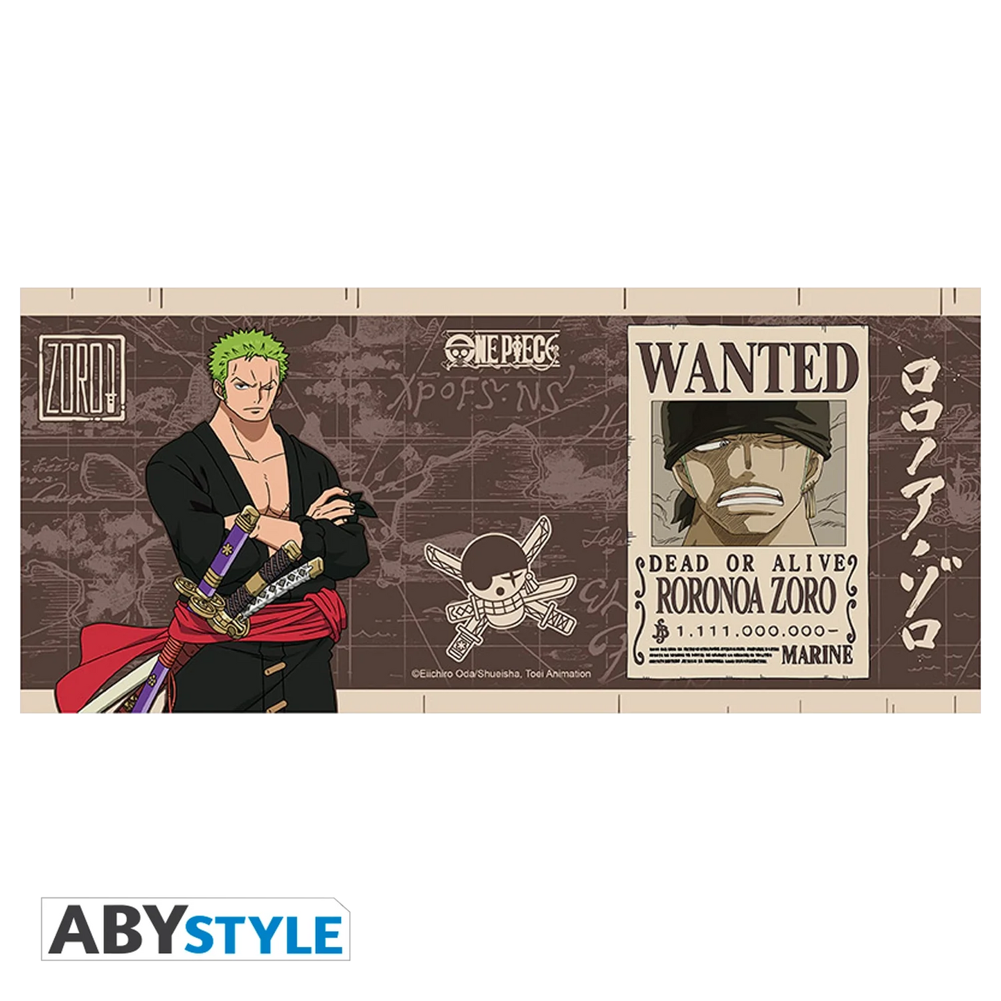 ONE PIECE Mug 460ML Zoro Wanted