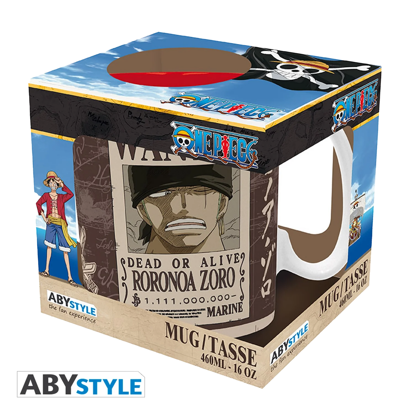 ONE PIECE Mug 460ML Zoro Wanted