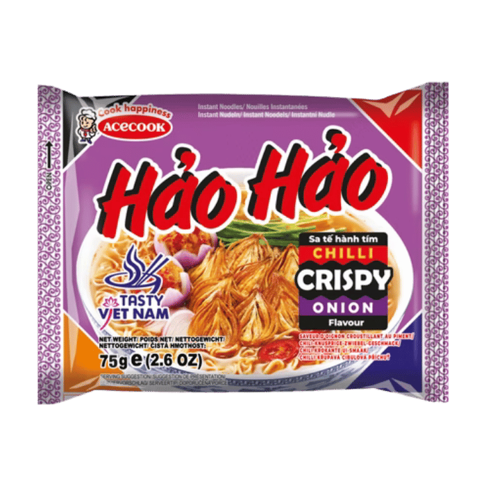 HAO HAO Instant Nudeln Chili Crispy Onion 75G