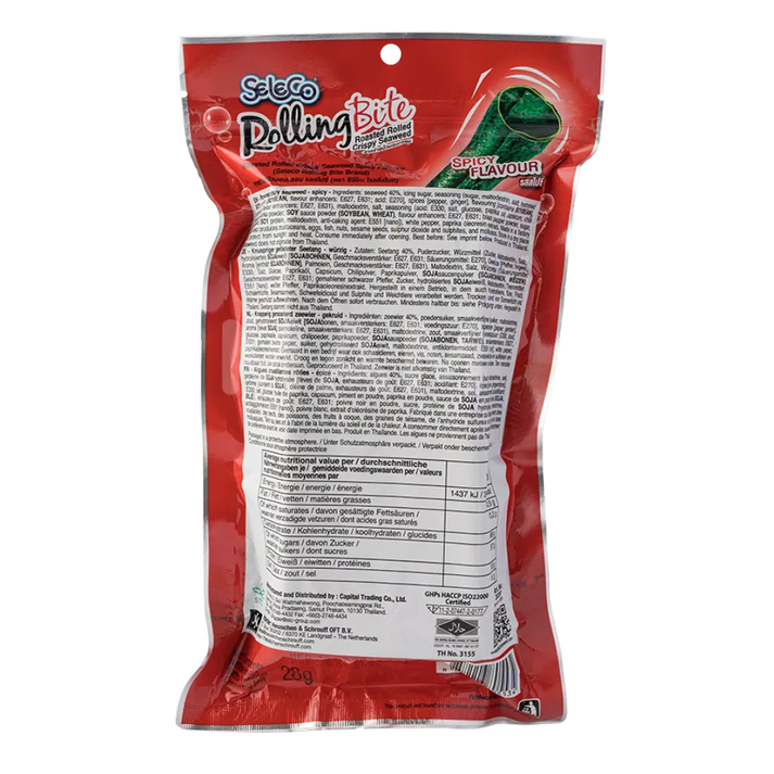 SELECO Rolling Bite Seetangsnack Spicy 28G