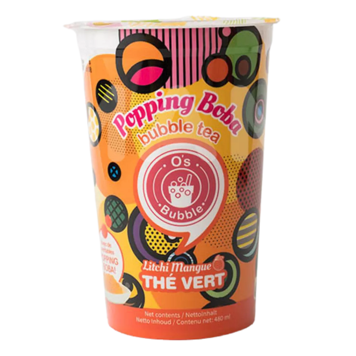 O'S Popping Boba Lychee Mango Einzelpack 480ML