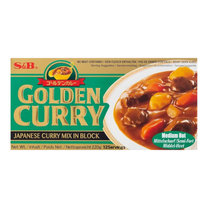 S&B Golden Curry Medium Hot 92G