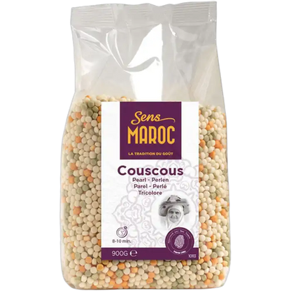 SENS MAROC Couscous Perl TRICOLORE btl 900G