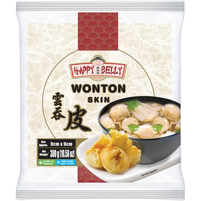 HAPPY BELLY Wontonteig 9cm x 9cm 300G