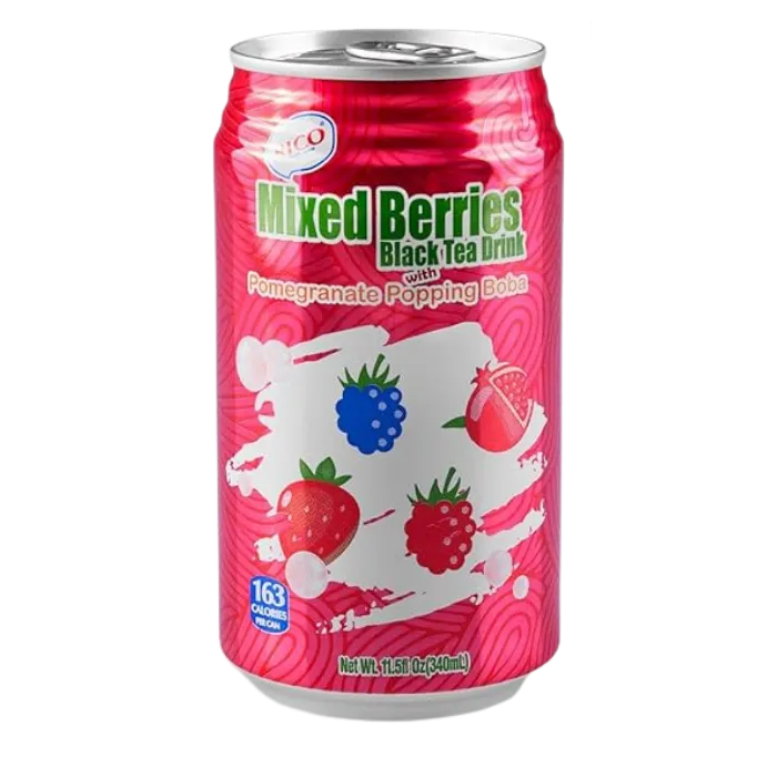 RICO Mixed Berries Black Tea w. Popping Boba 340ML