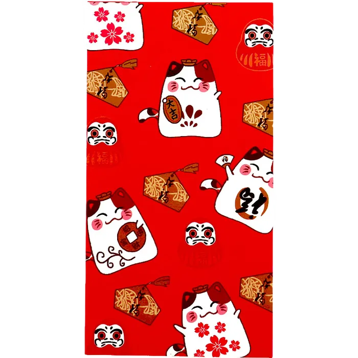Roter Umschlag Hong Bao Glückskatze A 5Stk p.Pack
