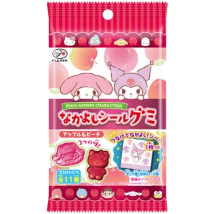 FUJIYA Peko x Sanrio Nakayoshi Seal Gummy 19G