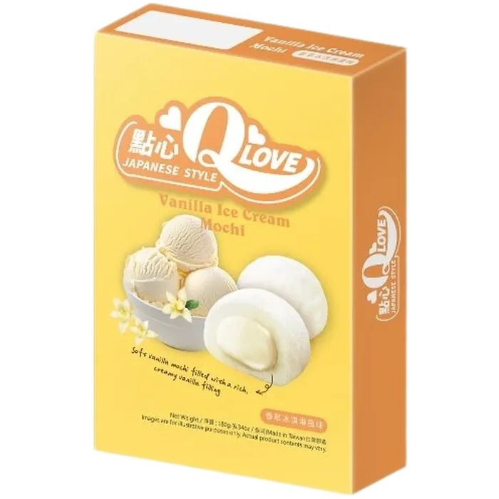 QLOVE Mochi Vanilla Ice Cream 180G – Vanille Mochi Dessert