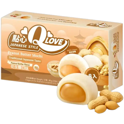 QLove Mini Mochi Peanut Butter 80G
