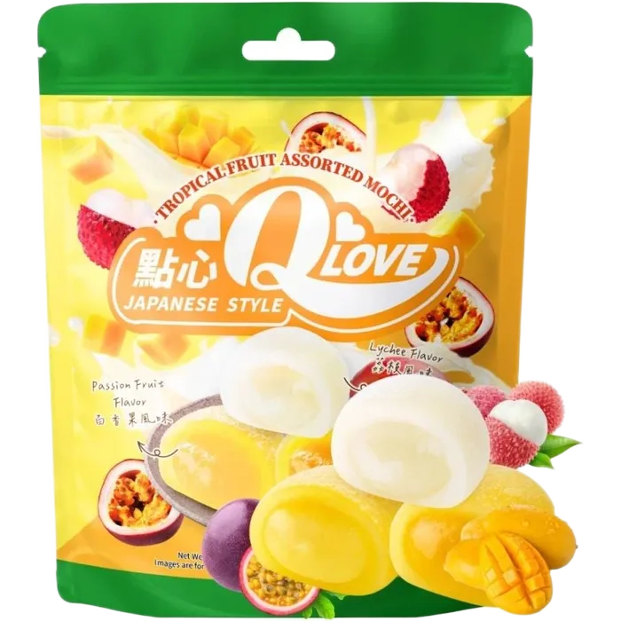QLove Mochi Tropical Fruit Assorted Mix 120G – Tropischer Mochi Mix