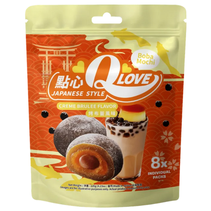 QLove Mochi Boba Creme Brulee Standing Pouch120G