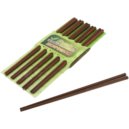 Essstäbchensatz 5 Paar Braun Holz 22,5cm
