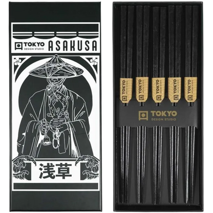 Essstäbchensatz 5 Paar Japanisches Motiv 22,5cm