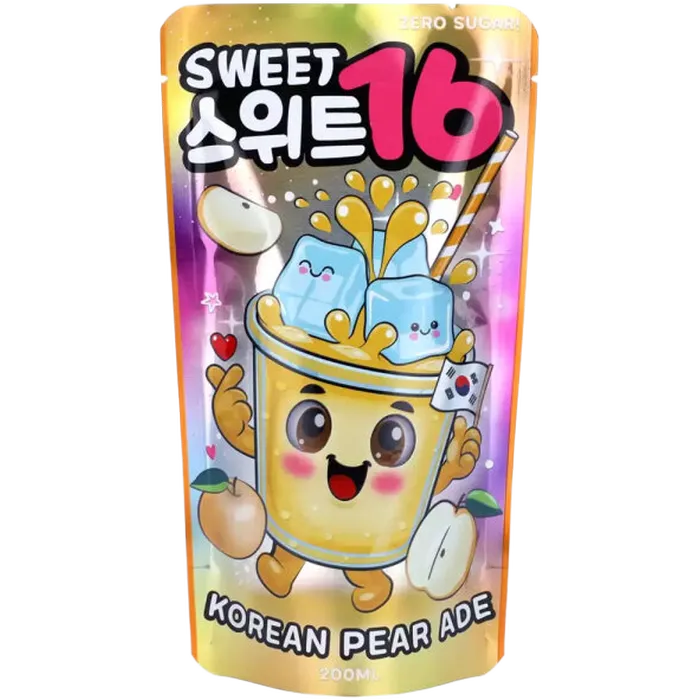 KR Sweet16 Korean Pear Zero 200ML – Koreanischer Birnen Ade ohne Zucker