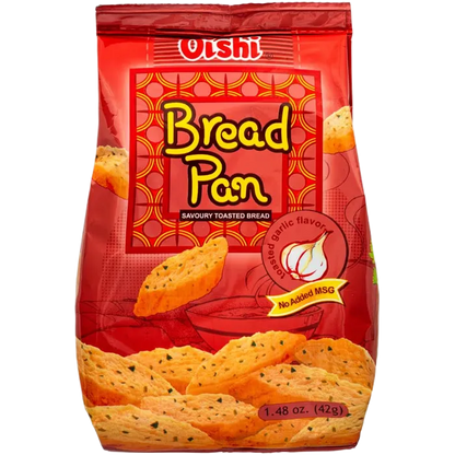 OISHI Bread Pan Toasted Garlic 42G – Knuspriger Knoblauchbrot-Snack