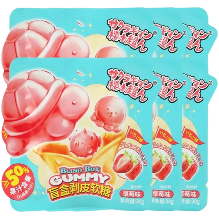 Ying Peelable Gummy Blind Box Strawberry 30G – Erdbeer-Geleebonbons