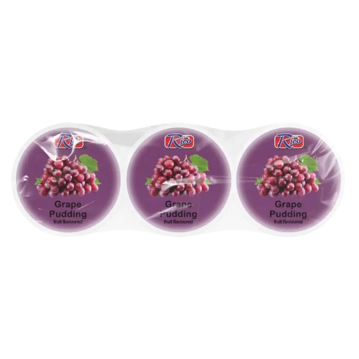 RICO Nata de Coco Grape 195G – Traubenpudding mit Kokosgel