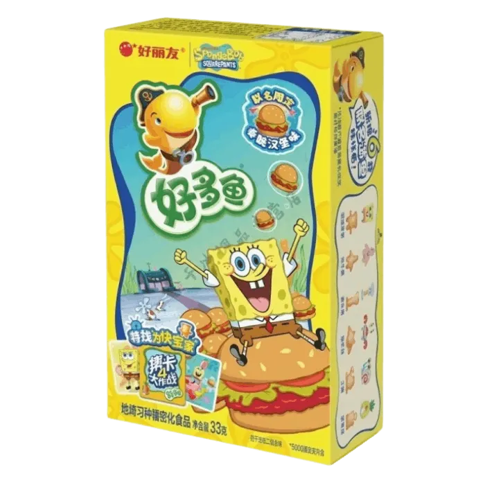 ORION Spongbob Snack mit Burger geschmack 33g
