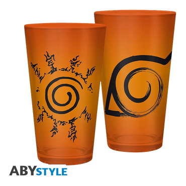 NARUTO SHIPPUDEN Large Glass Konoha&Seal 400ML