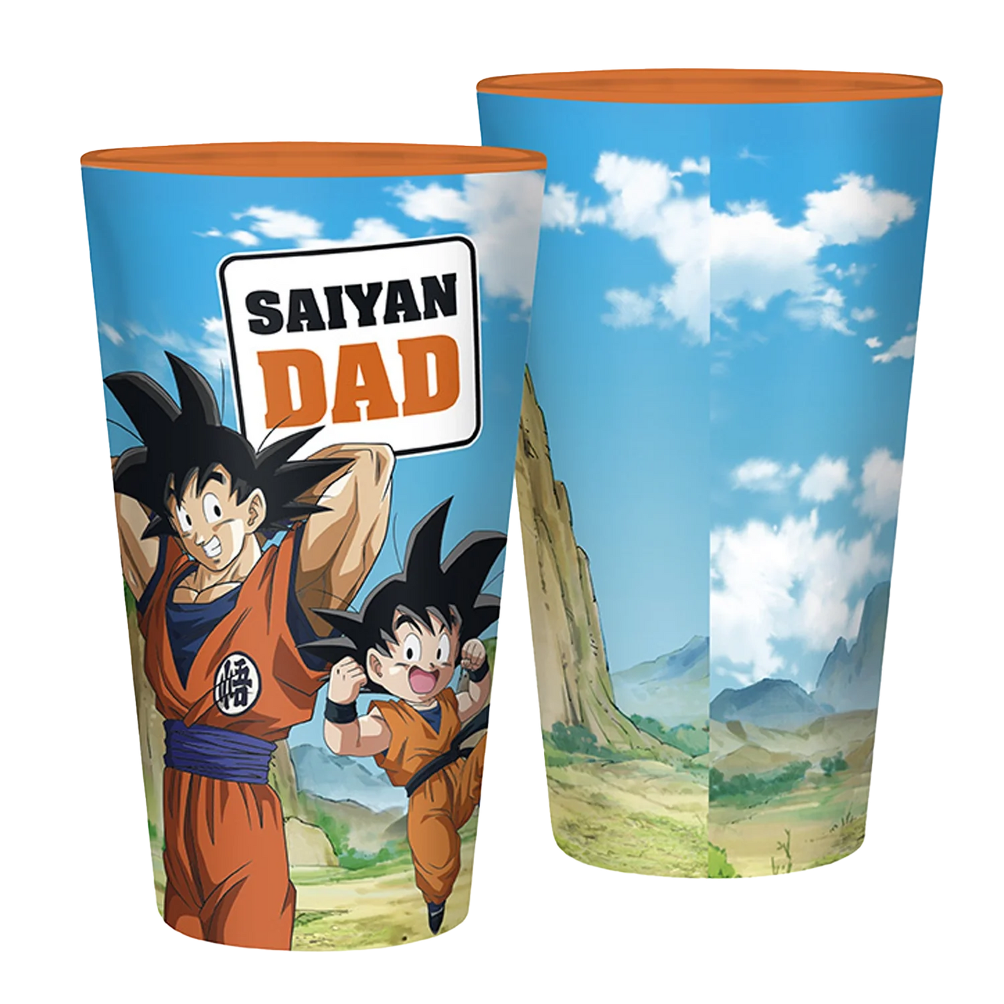 DRAGON BALL Large Glass Saiyan Dad 400ML