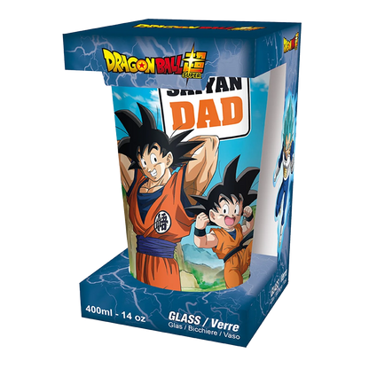 DRAGON BALL Large Glass Saiyan Dad 400ML