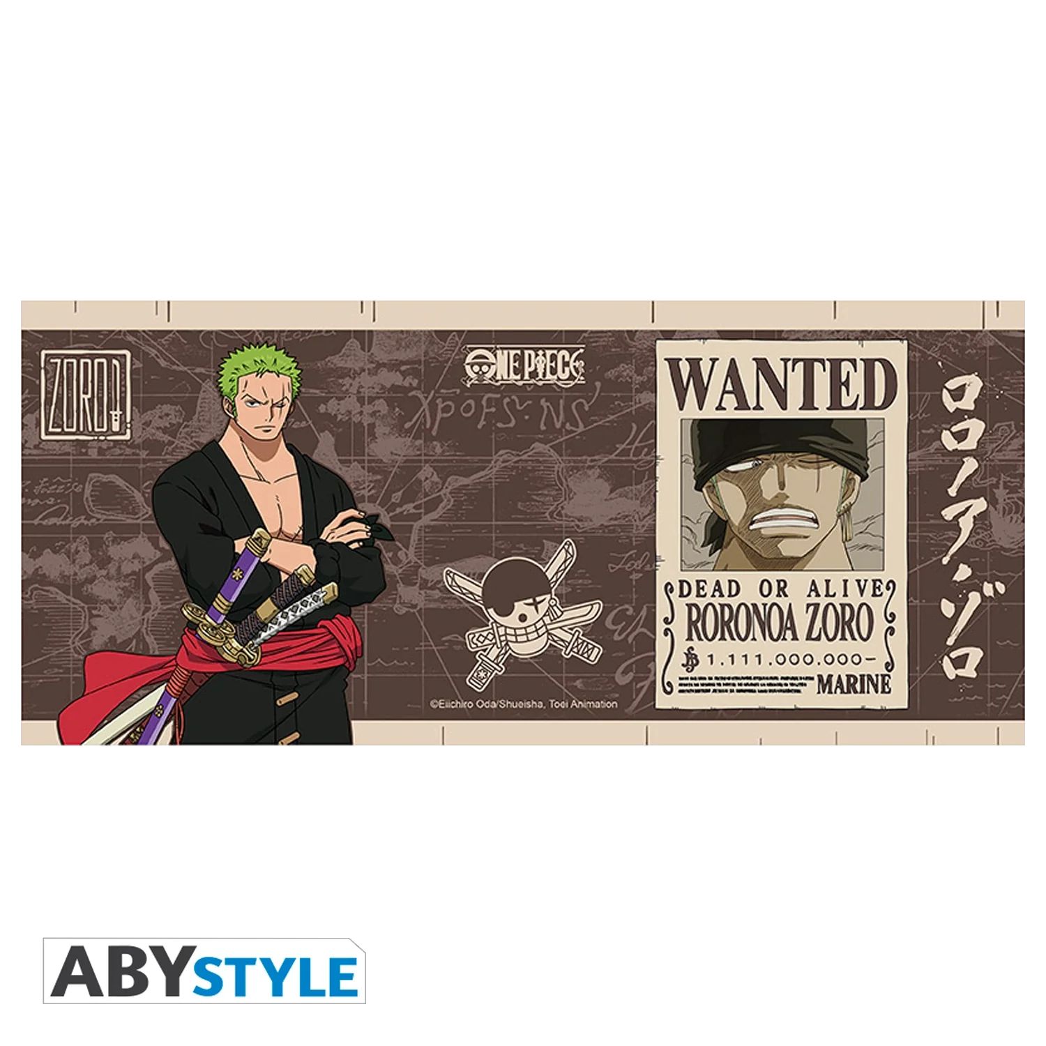 ONE PIECE Mug 460ML Zoro Wanted
