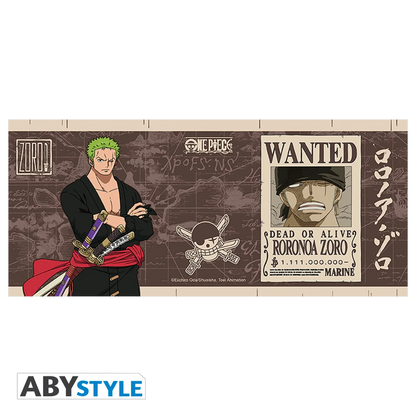ONE PIECE Mug 460ML Zoro Wanted