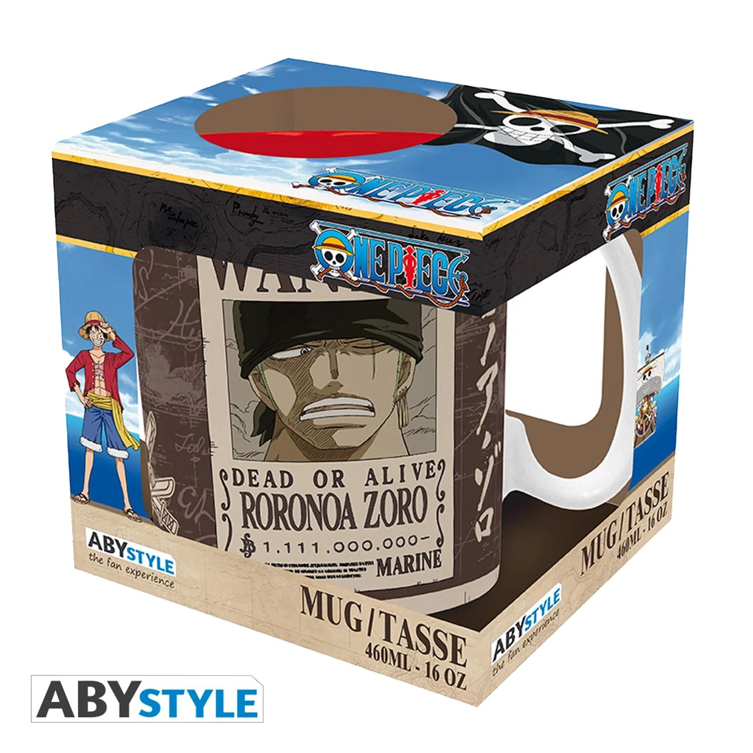 ONE PIECE Mug 460ML Zoro Wanted