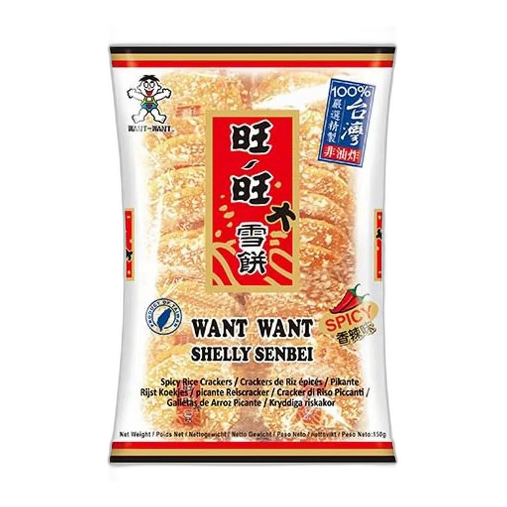 WANT WANT Scharf und Süße Rice Crackers 150G
