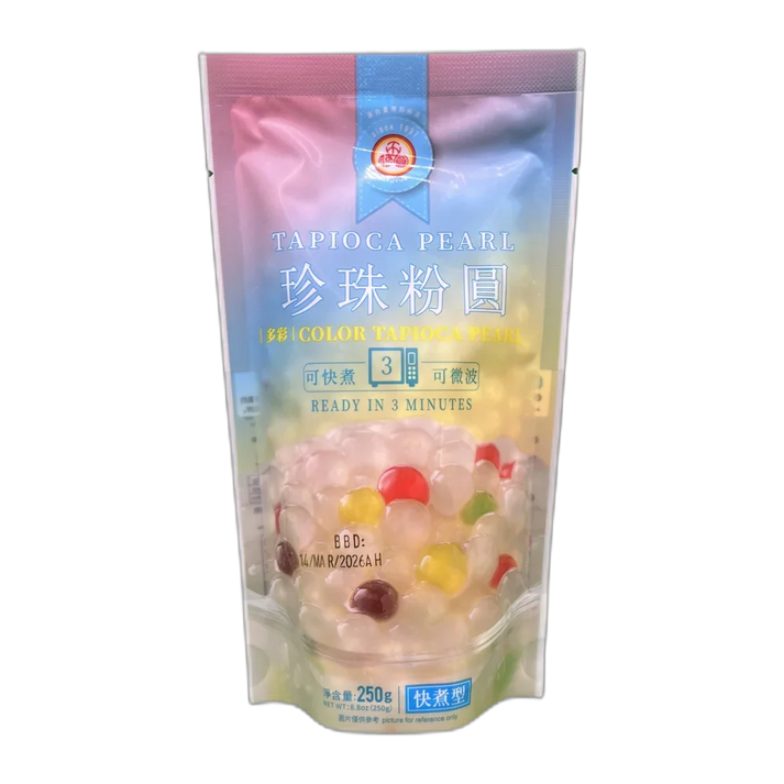 CN WFY New Sago Pearls Topping Mix Colored 250g