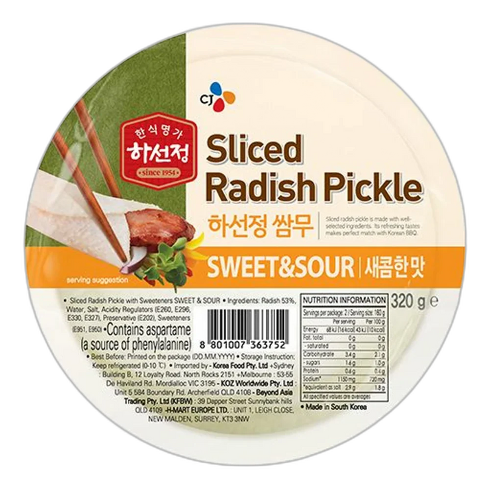 CJ Sliced Radish süßsauer eingel. Rettich 320g