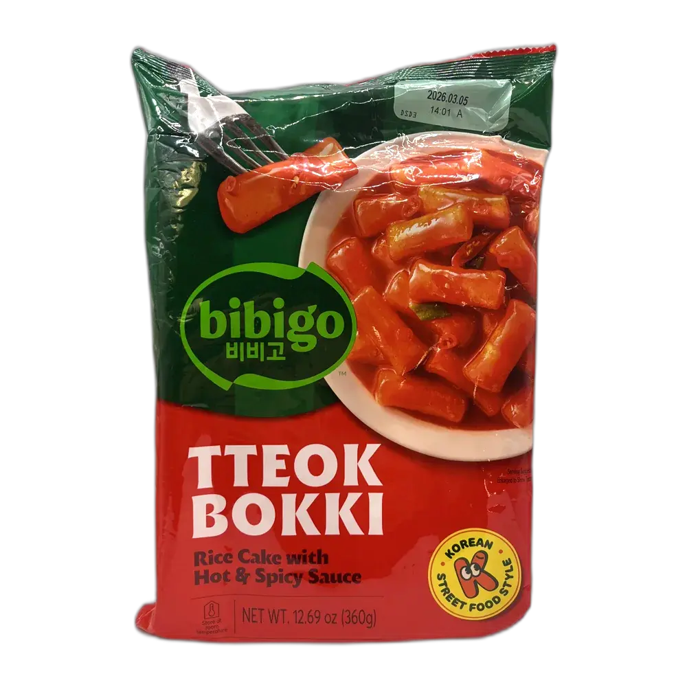 BIBIGO Tteokbokki Mit Hot & Spicy Sauce 360G