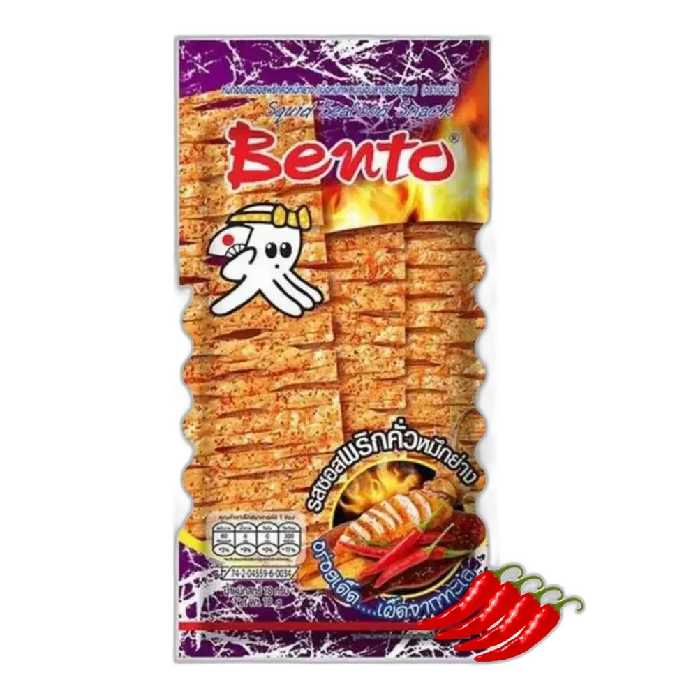 BENTO Seafood Snack – Scharfer Chilli Squid Snack 20g