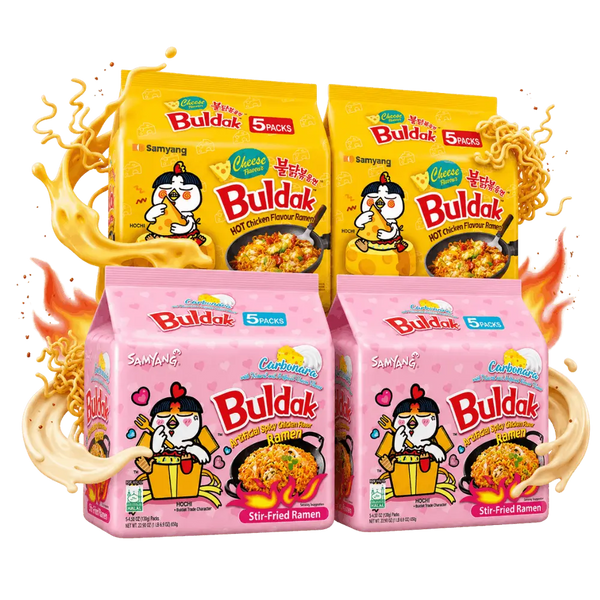 SAMYANG Buldak Cheese & Carbonara Bestseller Set 20x Hot Chicken Ramen