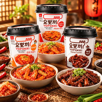 YOPOKKI Korean Tteokbokki Reiskuchen Trio Set