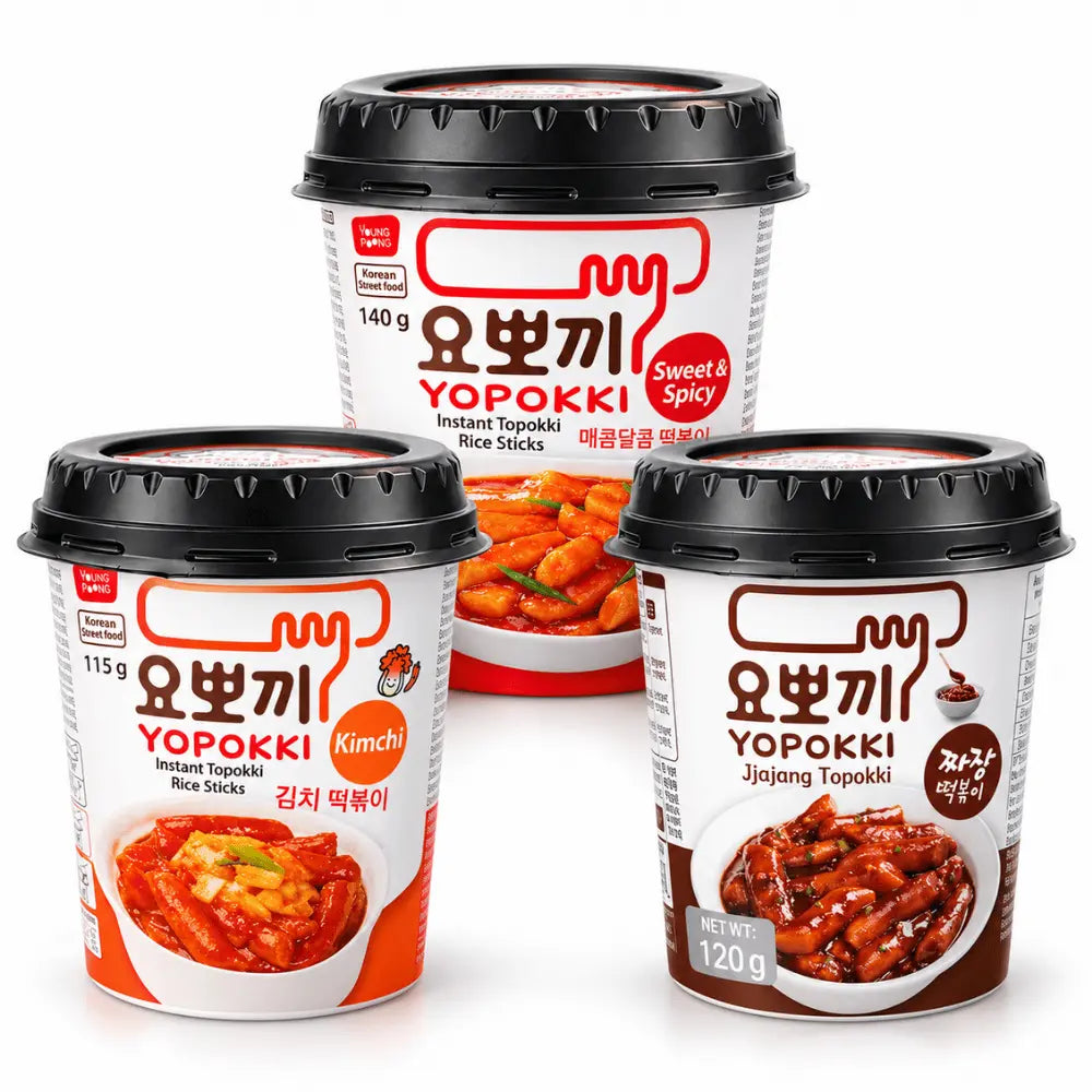 YOPOKKI Korean Tteokbokki Reiskuchen Trio Set